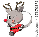 running reindeer character 97370872