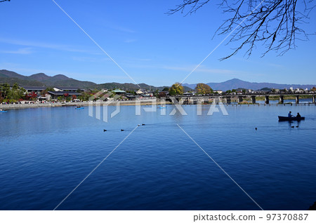 Hozu River Boat and Togetsukyo Bridge 97370887