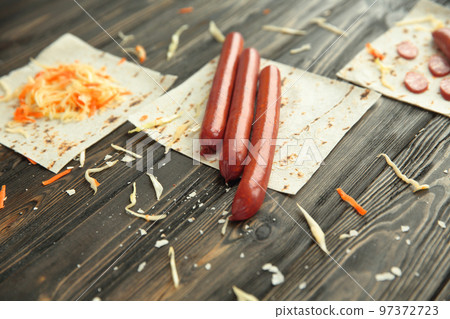 products for the preparation of tortillas.photo with copy space 97372723