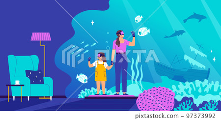 Virtual Reality Flat Composition 97373992