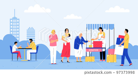 Charity Flat Illustration 97373998