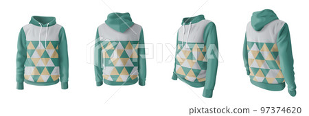 Hoodie Realistic Set Hoodie Realistic Set 97374620