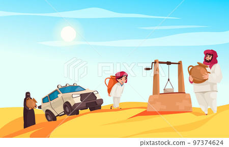 Desert Cartoon Concept Desert Cartoon Concept 97374624