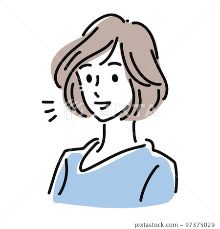 女性插畫素材 女性插畫素材 97375029