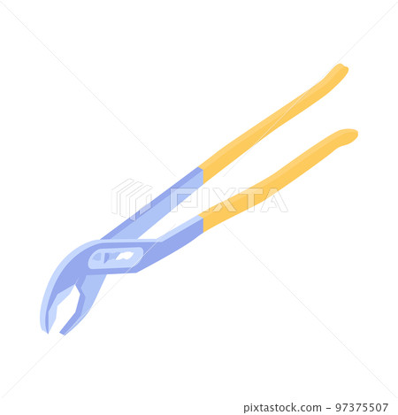 Isometric Plumbers Pliers Composition Isometric Plumbers Pliers Composition 97375507