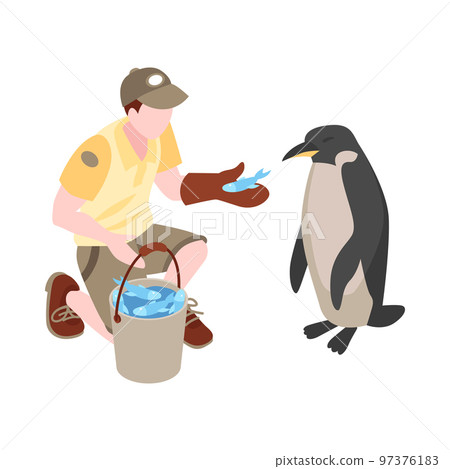 Feeding Penguin Zoo Composition 97376183