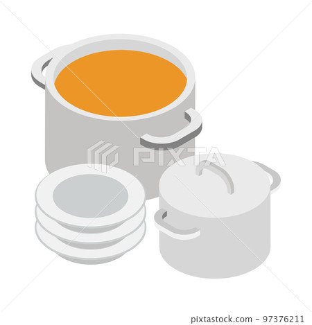 Isometric Cooking Dishware Composition 97376211