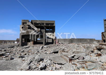 Nagasaki Prefecture Gunkanjima (Hashima) View from near the second observation plaza 97376411
