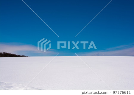 blue sky and snow field in winter blue sky and snow field in winter 97376611