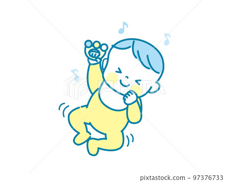 Illustration material of a baby playing well 97376733