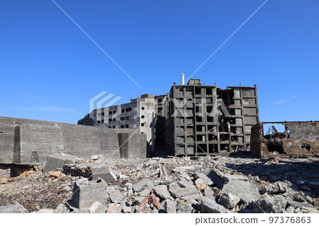 Nagasaki Prefecture Gunkanjima (Hashima) View from the 3rd Observation Plaza Nagasaki Prefecture Gunkanjima (Hashima) View from the 3rd Observation Plaza 97376863