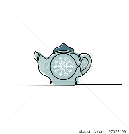 Character cute rabbit in a ceramic tea kettle Vector Image