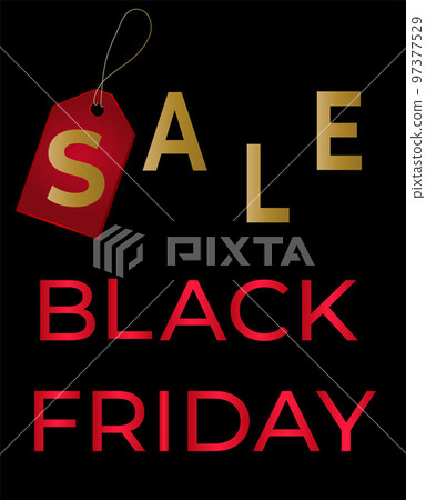 Black Friday banner. Black Friday sale design. Black Friday design, sale, discount, advertising, marketing price tag. Discount tag. 97377529