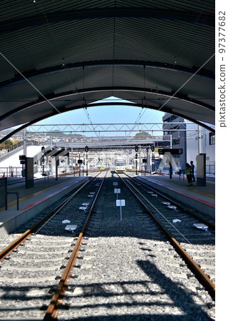 Streetcar Hiroshima Electric Railway Miyajimaguchi Station Streetcar Hiroshima Electric Railway Miyajimaguchi Station 97377682