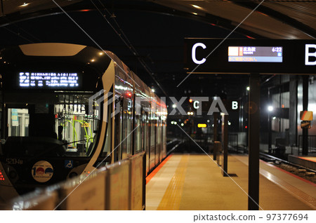 Streetcar Hiroshima Electric Railway Miyajimaguchi Station Streetcar Hiroshima Electric Railway Miyajimaguchi Station 97377694