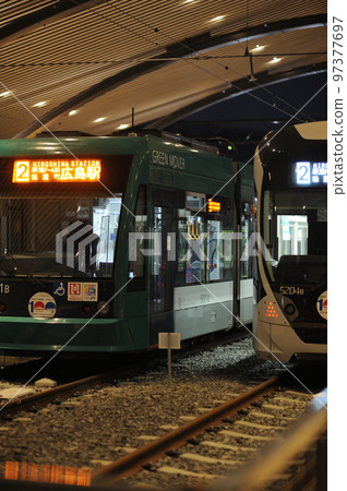 Streetcar Hiroshima Electric Railway Miyajimaguchi Station 97377697