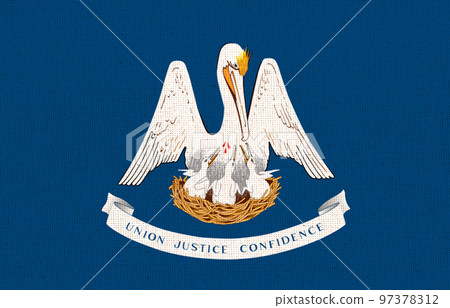 Flag of American state Louisiana. Symbol of Louisiana. American state Flag of American state Louisiana. Symbol of Louisiana. American state 97378312