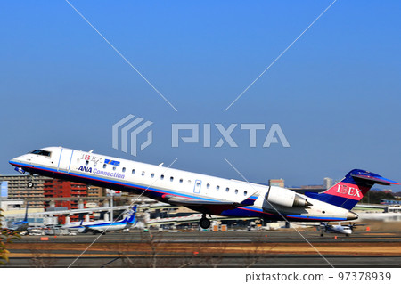 Osaka International Airport IBEX Airplane Takeoff 97378939