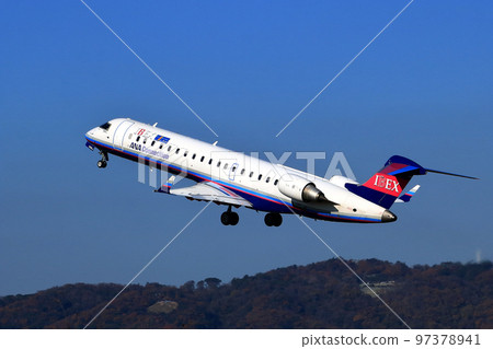 Osaka International Airport IBEX Airplane Takeoff Osaka International Airport IBEX Airplane Takeoff 97378941
