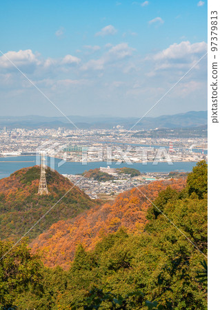 Autumn landscape image of Lake Kojima in Okayama Prefecture Autumn landscape image of Lake Kojima in Okayama Prefecture 97379813