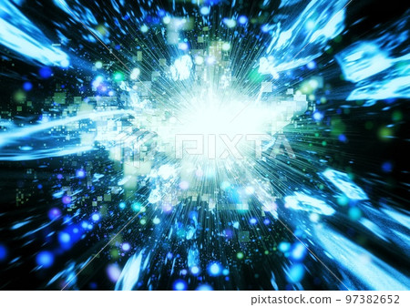 爆炸星的 3d 插圖 97382652