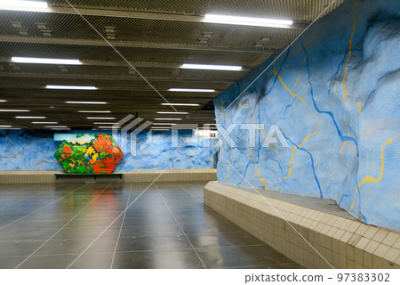 瑞典首都斯德哥爾摩美麗的地鐵站 瑞典首都斯德哥爾摩美麗的地鐵站 97383302