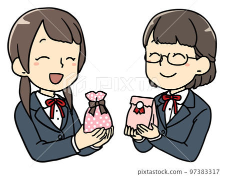 互贈巧克力的女學生 97383317