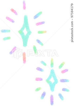 Rainbow line Star illustrations 97384179