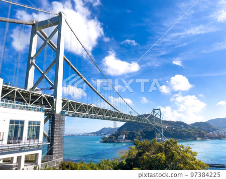 《Yamaguchi Prefecture》Kanmon Bridge seen from Dannoura PA 《Yamaguchi Prefecture》Kanmon Bridge seen from Dannoura PA 97384225