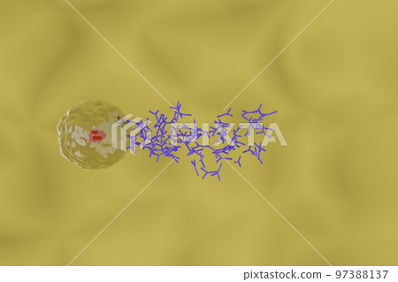 Image of plasma cells producing antibodies Image of plasma cells producing antibodies 97388137