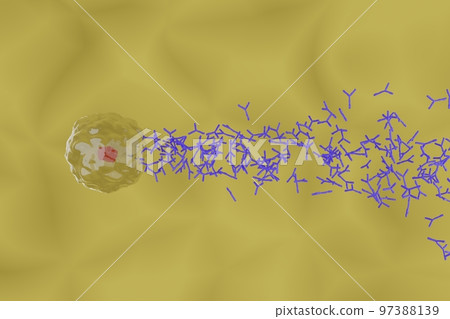 Image of plasma cells producing antibodies 97388139