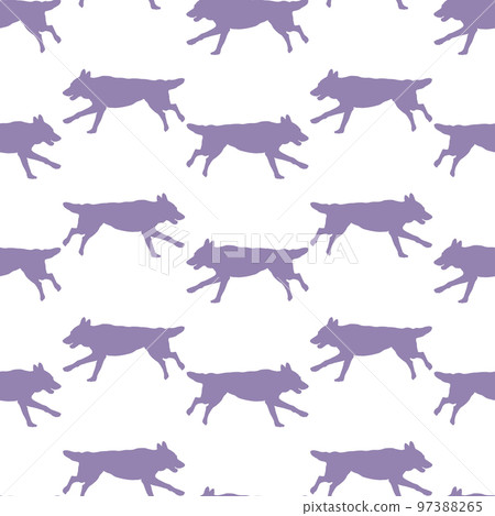 Seamless pattern. Czechoslovak wolfdog puppy. Seamless pattern. Czechoslovak wolfdog puppy. 97388265