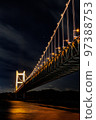 岡山縣兒島市夜間的瀨戶大橋 97388753