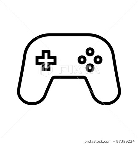 簡單的遊戲控制器圖標。向量。 簡單的遊戲控制器圖標。向量。 97389224