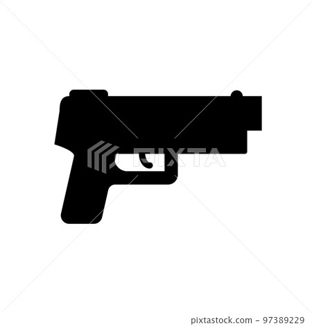 Handgun. Pistol or gun icon. vector. Handgun. Pistol or gun icon. vector. 97389229