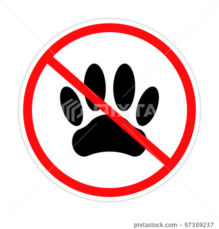 No dogs allowed. No animals allowed. vector. 97389237