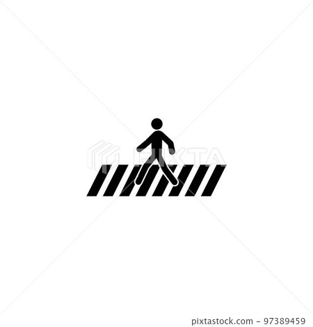 Human road crossing icon 97389459