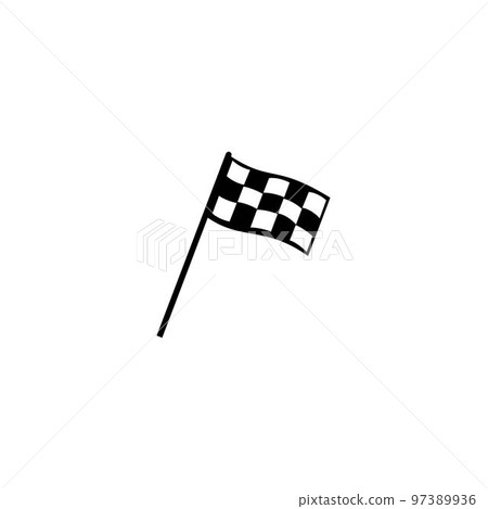 Checkered racing flag icon. 97389936