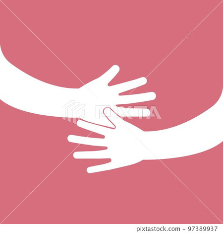 hand embracing logo 97389937