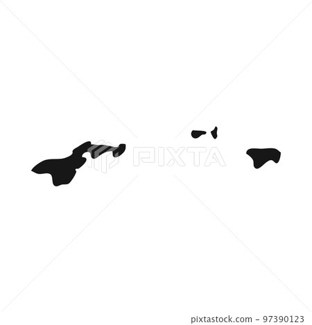 Simplified silhouette of the Guam Island border Simplified silhouette of the Guam Island border 97390123