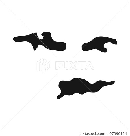 Simplified silhouette of the Virgin Islands border Simplified silhouette of the Virgin Islands border 97390124