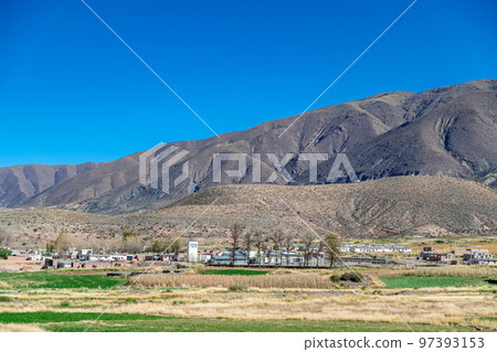 the village of La Poma in Argentina In the Andes of South America the village of La Poma in Argentina In the Andes of South America 97393153