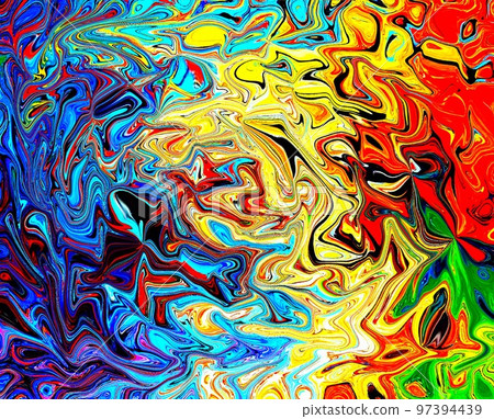 abstract image of wild distorted colors 97394439