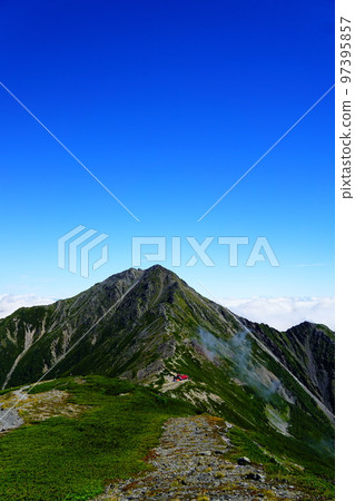 Kitadake Sanso and Kitadake from the Southern Alps Ainodake side Kitadake Sanso and Kitadake from the Southern Alps Ainodake side 97395857