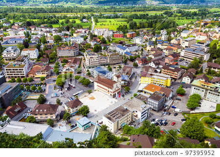 Vaduz aerial view, Liechtenstein, Europe 97395952