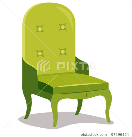 green upholstered armchair for the home. home interior furniture. green upholstered armchair for the home. home interior furniture. 97396364