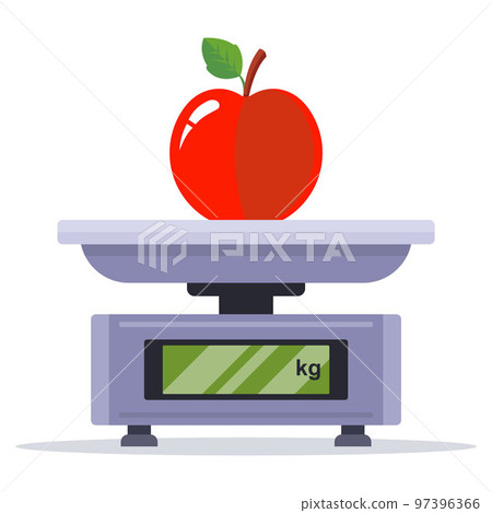 iron grocery scales for weighing goods. 97396366