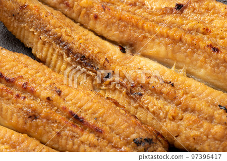 Close-up of grilled eel. 97396417