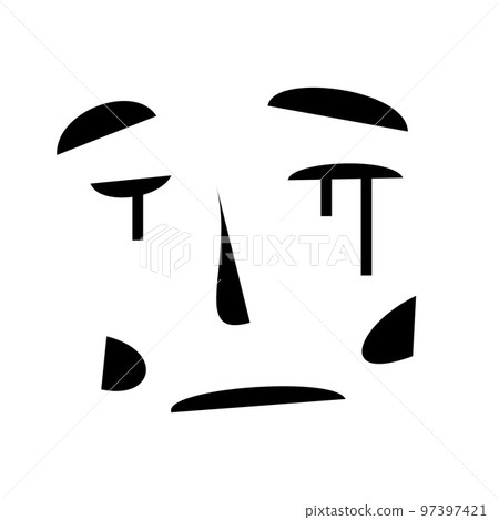 Vector crying face in unmatched style Vector crying face in unmatched style 97397421