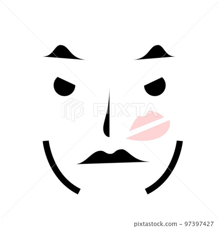 Vector angry cute girl in unmatched style 97397427